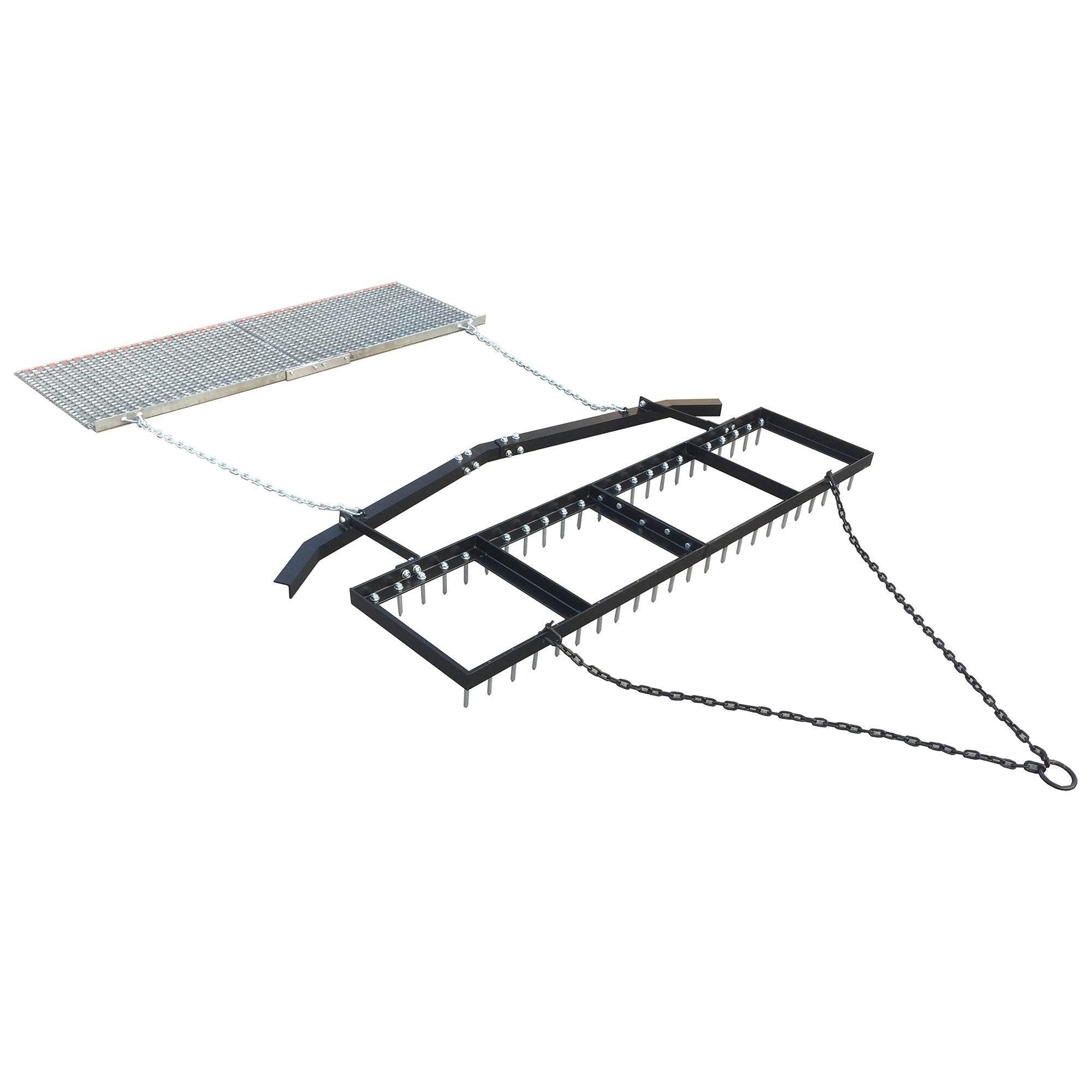 Yard Tuff 6 Foot Spike Drag with Surface Leveling Bar and Drag Mat for Yards, Baseball Diamonds Compatible with ATVs, UTVs and U