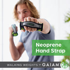 Gaiam Hand Weights For Women & Men Soft Dumbbell Walking Hand Weight Sets With Hand Strap - Walking, Running, Physical Therapy,
