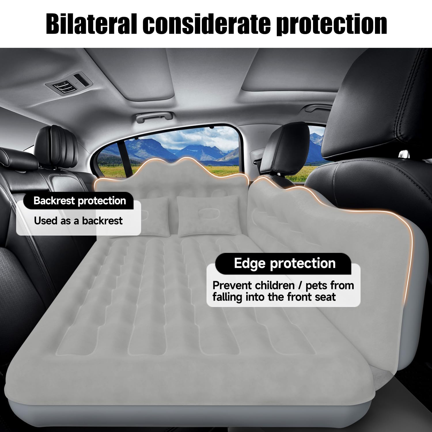 Dikasun Car Air Mattress, Inflatable Suv Truck Air Mattress Back Seat Camping Bed Thickened Car Sleeping Pad For Travel, Car Bed