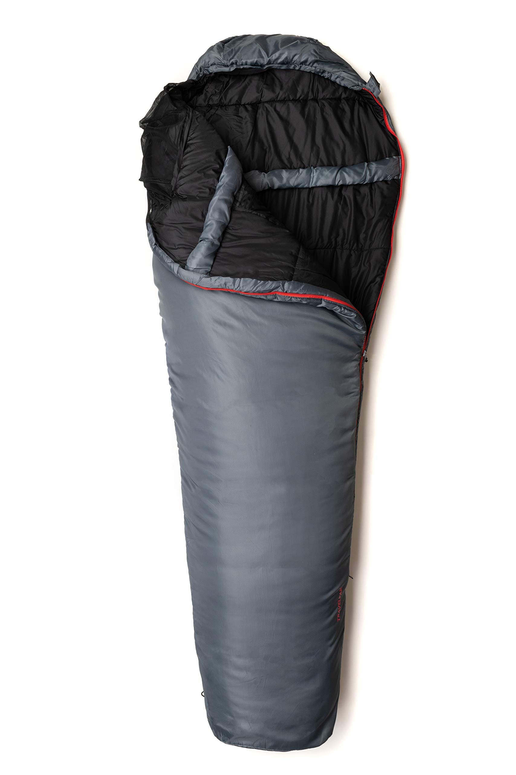 Snugpak Travelpak 4 Sleeping Bag With Mosquito Net, 19 Degree, Left Hand Zip, Pebble Gray