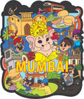 VVWV India Souvenir Mumbai Wooden Fridge Magnets Refrigerator Home Kitchen Dcor MDF Fridge Magnet L X H 3 X 3 Inch