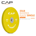 Cap Barbell Best Olympic Bumper Plate, Yellow, 35 Lb Single