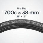 Schwinn Replacement Bike Tire, Hybrid Bike Tire, Combination Tread For Paved Roads And Trail Rides, 700C X 38Mm