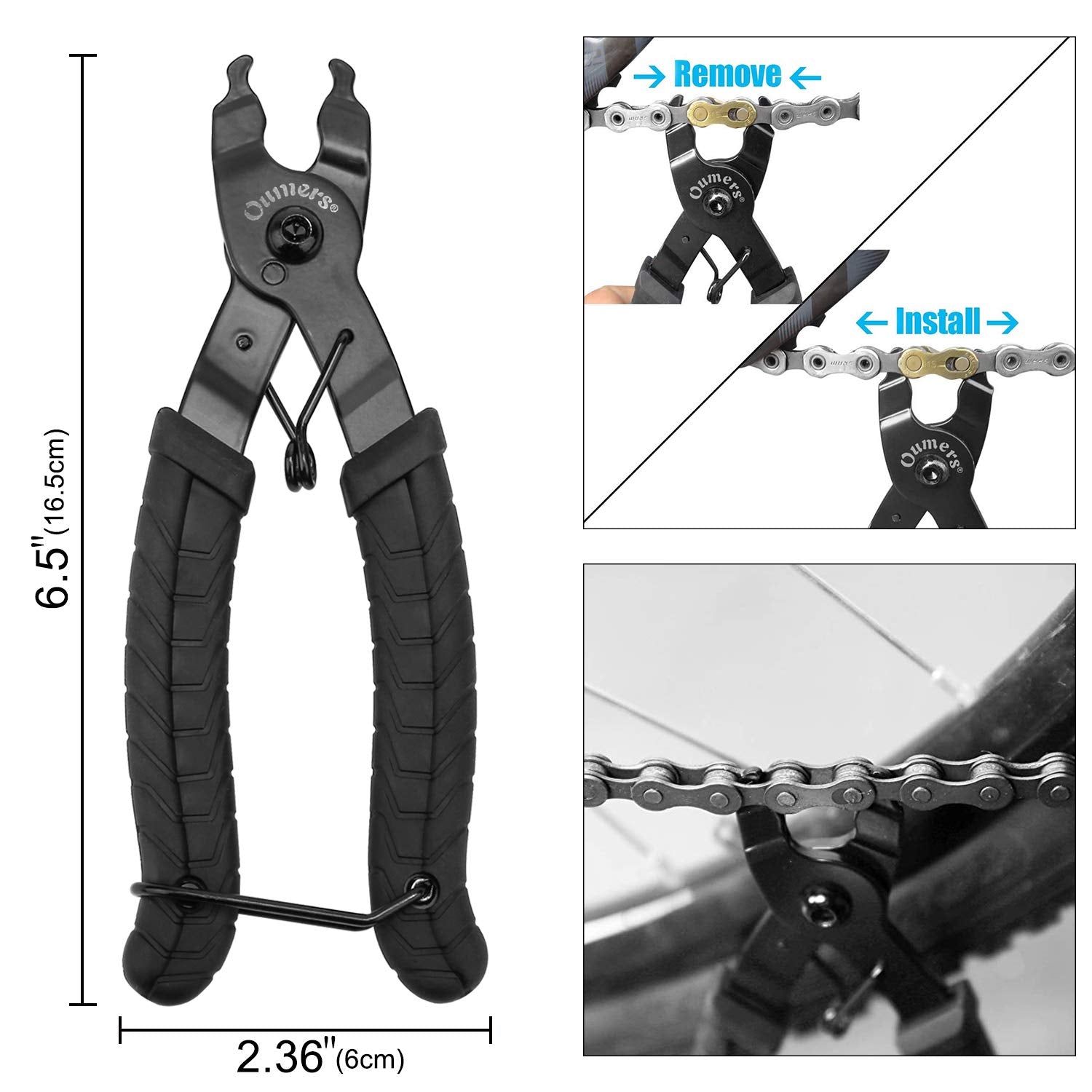 Oumers Bike Chain Tool Set, Bike Chain Plier + Bike Chain Splitter + Chain Wear Indicator + 3 Pairs Bicycle Missing Link For 6/7