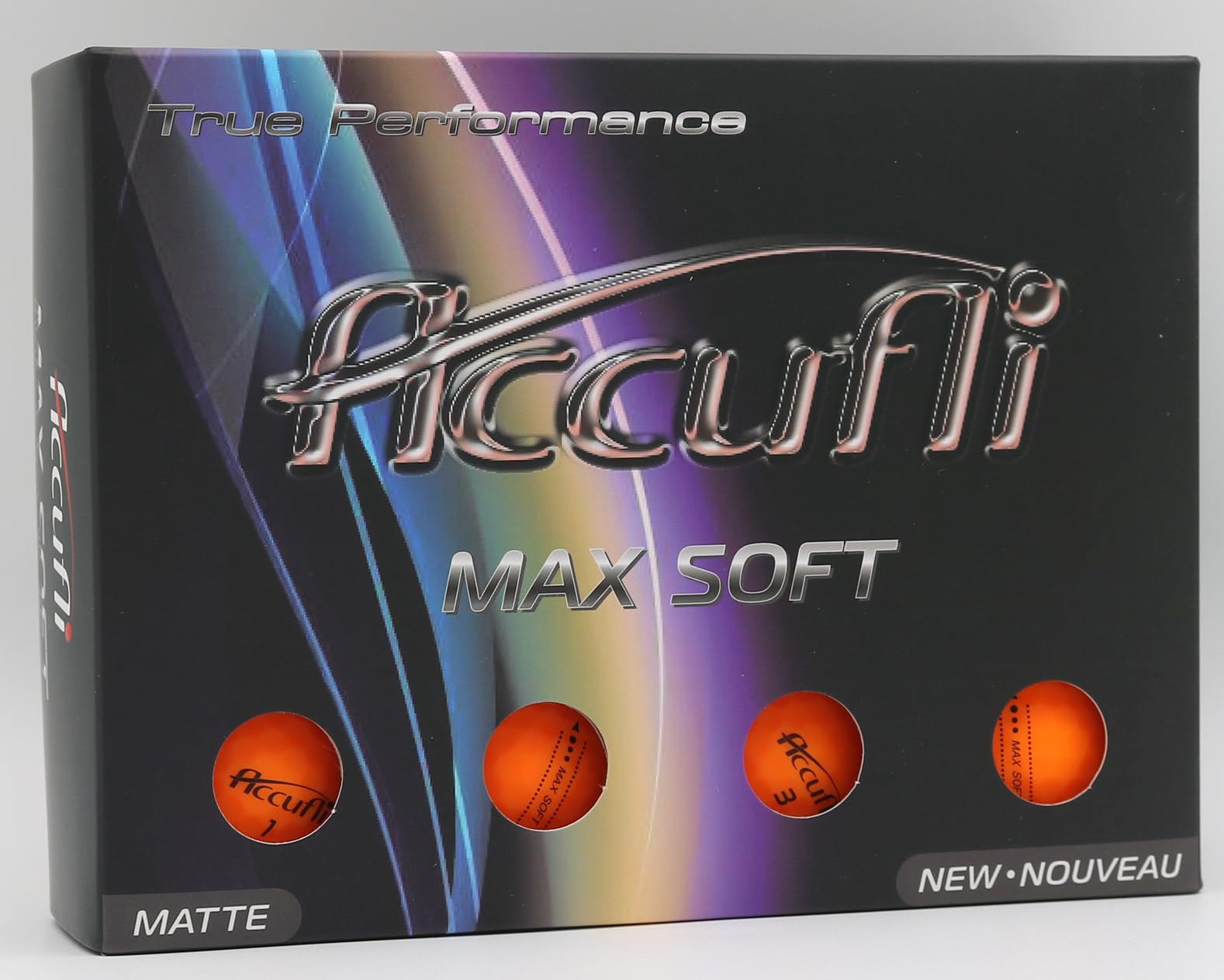 ACCUFLI Max Soft Golf Balls (Matte Orange 12PK)