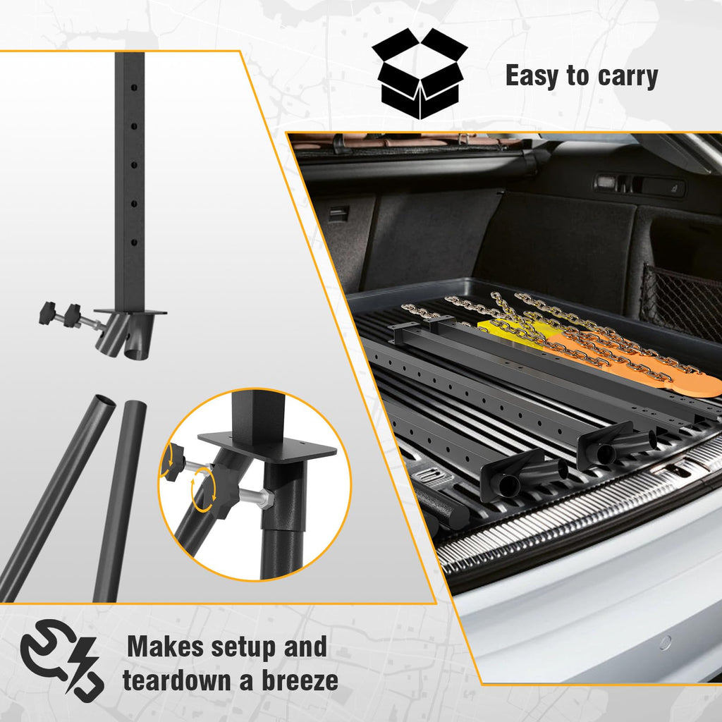 Hayohrt Steel Target Stand For Ar500 Shooting Complete Kit 3/8 '' Thick 4 ' ' 6 ' ' 8 ' ' 7 ' 'X 12 ' ' Silhouette Target, 4Pc G