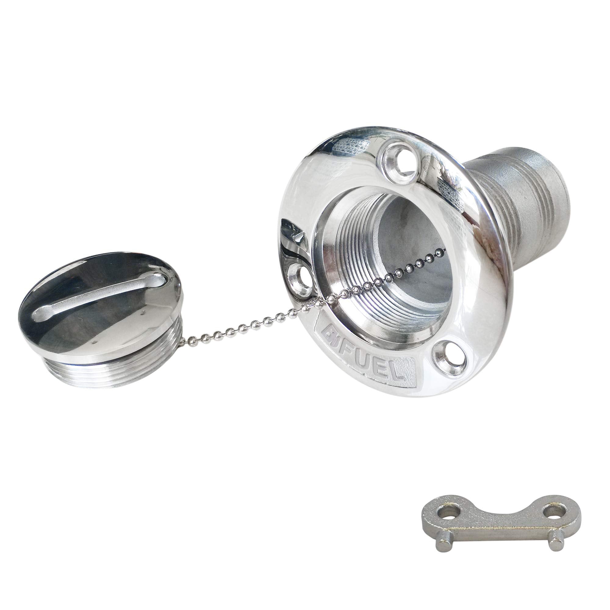 NRC&XRC New Casting 2(50mm) Boat Fuel Deck Fill/Filler with Keyless Cap Marine Grade316 SS Hardware for Boat Yacht Caravan,RV