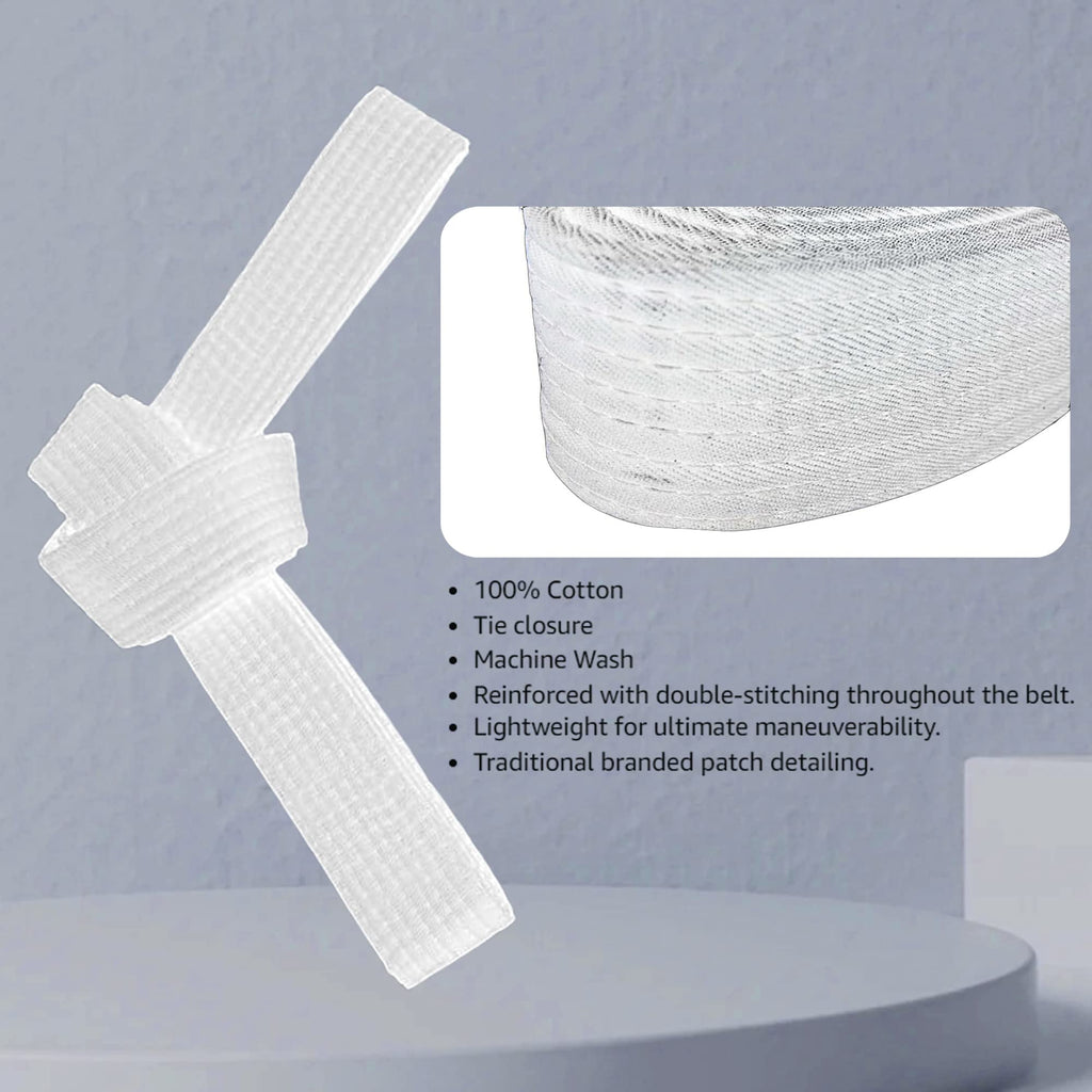 Hithop 8.6Ft Long Soft Belt For Martial Arts Karate Taekwondo Judo (White)
