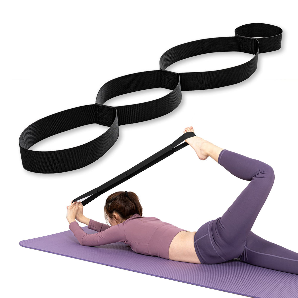 Loop/Stretch Band Stretching&Yoga Strap for Yoga Pilates&Fascia