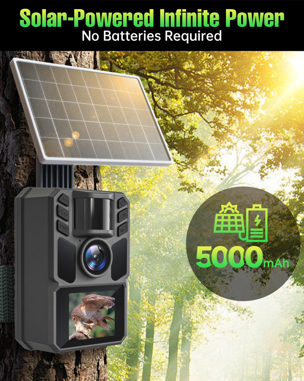 Fkpcam Trail Camera 4K 64Mp With 5000Mah Rechargeable Battery 64Gb Micro Memory Card Ip67 Waterproof, Night Vision, Motion Activ