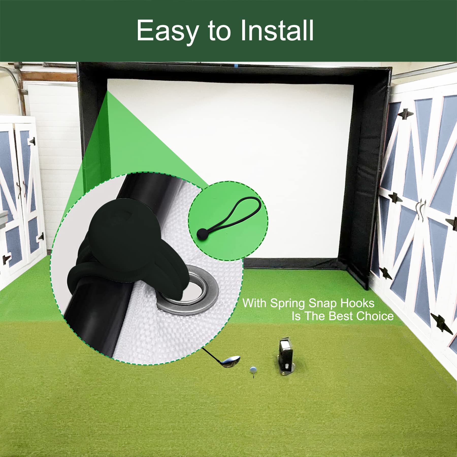 Khampa Golf Impact Screen [910'' X 115.8] Simulator Golf Impact Screen Indoor Impact Screen - Woven Mesh Golf Simulators For Hom
