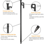 16 Pack Tent Stakes Heavy Duty Metal Tent Pegs For Camping Steel Tent Stakes 8 Inch Unbreakable And Inflexible