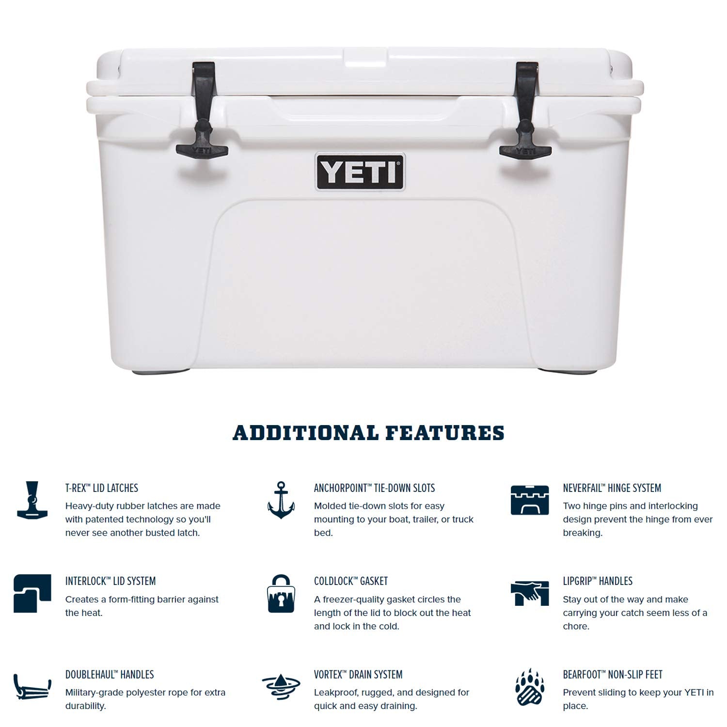 Yeti Tundra 45 Cooler, White