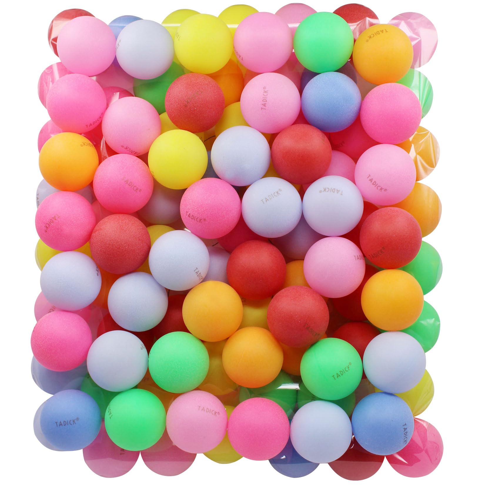 TADICK 100 Pack Colored Ping Pong Balls for DIY Plastic Multiple Color Table Tennis Ball