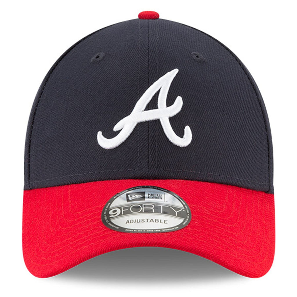 New Era Mlb The League 9Forty Adjustable Hat Cap One Size Fits All (Atlanta Braves Navy Red)