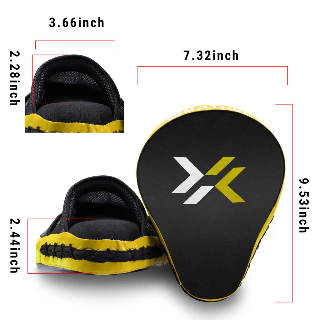 Xnature Essential Curved Boxing Mma Punching Mitts Boxing Pads W/Gift Box Hook & Jab Pads Mma Target Focus Punching Mitts Thai S