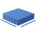Cap Barbell 1/2-Inch Interlocking Eva Foam Exercise Puzzle Mats - 2 Pack | 24'' X 24'' X 1/2'' | Tatami Pattern - Blue