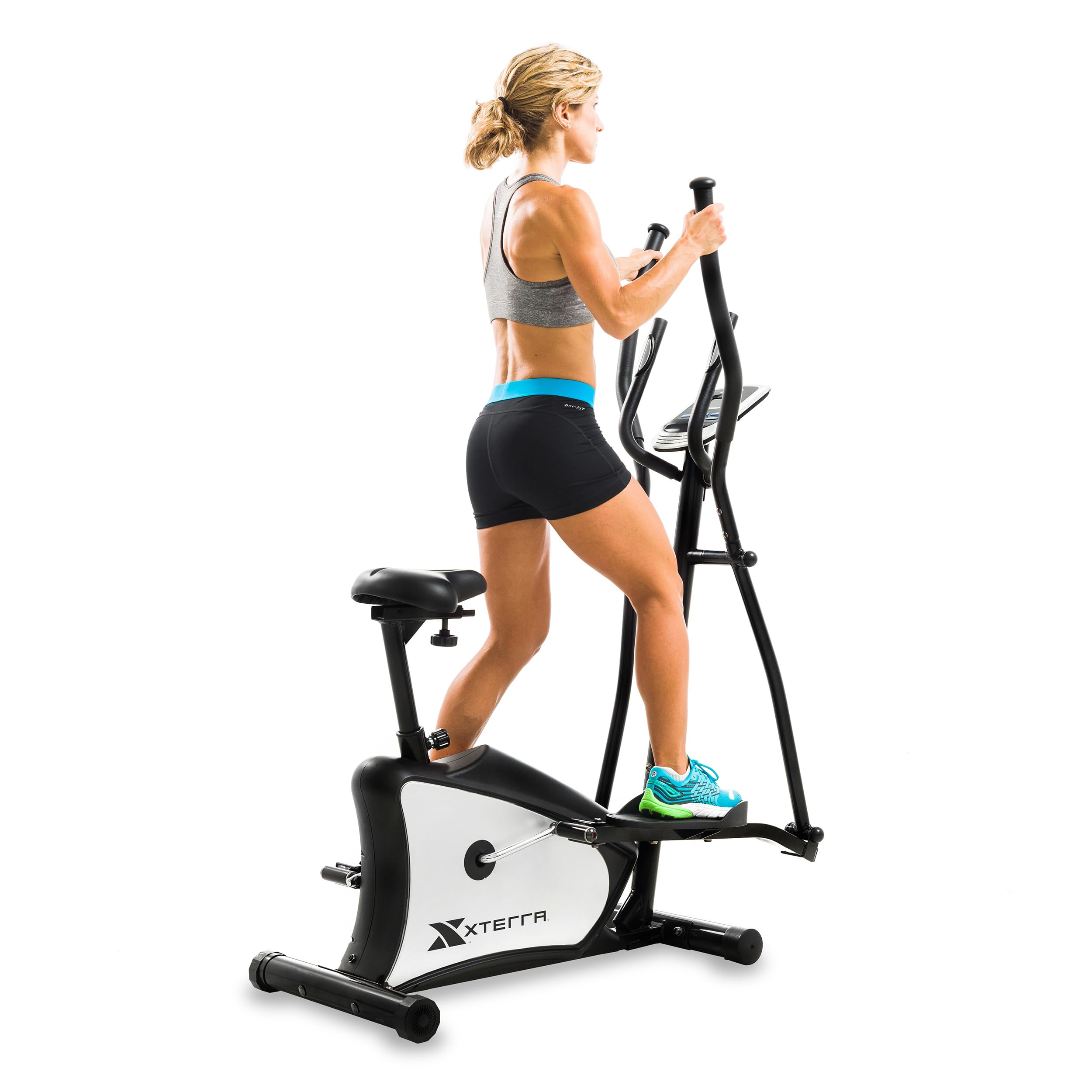 XTERRA Fitness EU150 Hybrid Elliptical/Upright Bike Several Levels of Resistance, Ergonomic Design, and Simple Yet Effective Dis