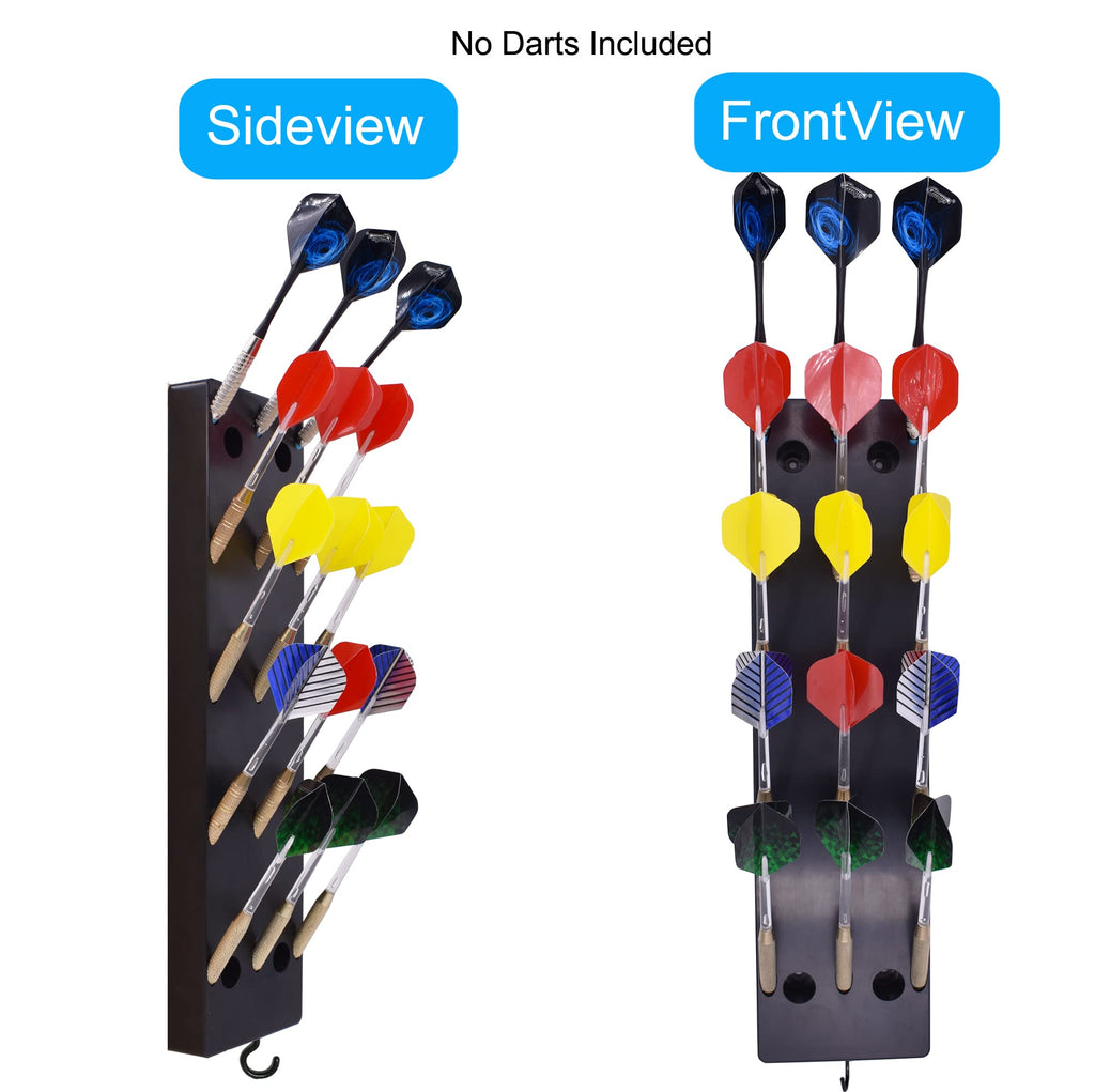 Yyst Dart Holder Wall Mount/Stand/Caddy/Display Rack Storage -Plastic -Hold 15 Steel Or Soft Tip Darts W Screws (1)