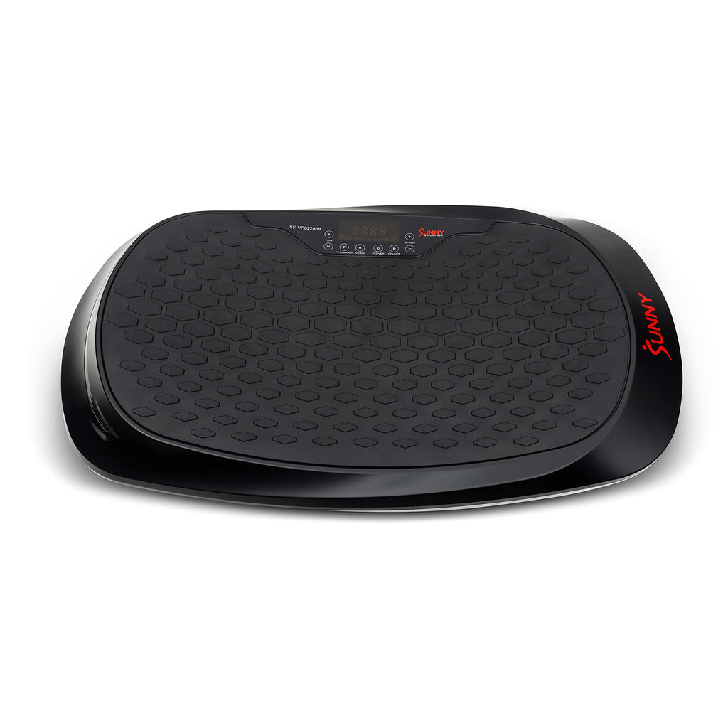 Sunny Health & Fitness 4D Vibration Plate for Lymphatic Drainage - Curved Vibrating Machine with 7 Modes & 30 Speeds | Whole Bod