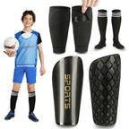 Soccer Shin Guards For Kids Youth - Shin Pads Set With Shin Sleeves And Long Soccer Socks For Age 3-16 Boys And Girls - Lightwei