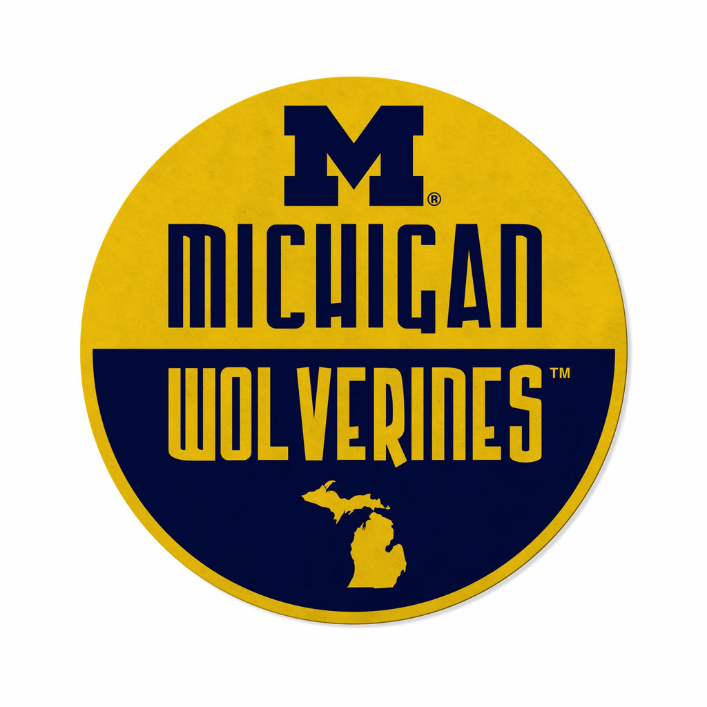 Rico Industries Ncaa Michigan Wolverines Classic Shape Cut Pennant - Home And Living Room D  Cor - Soft Felt Ez To Hang