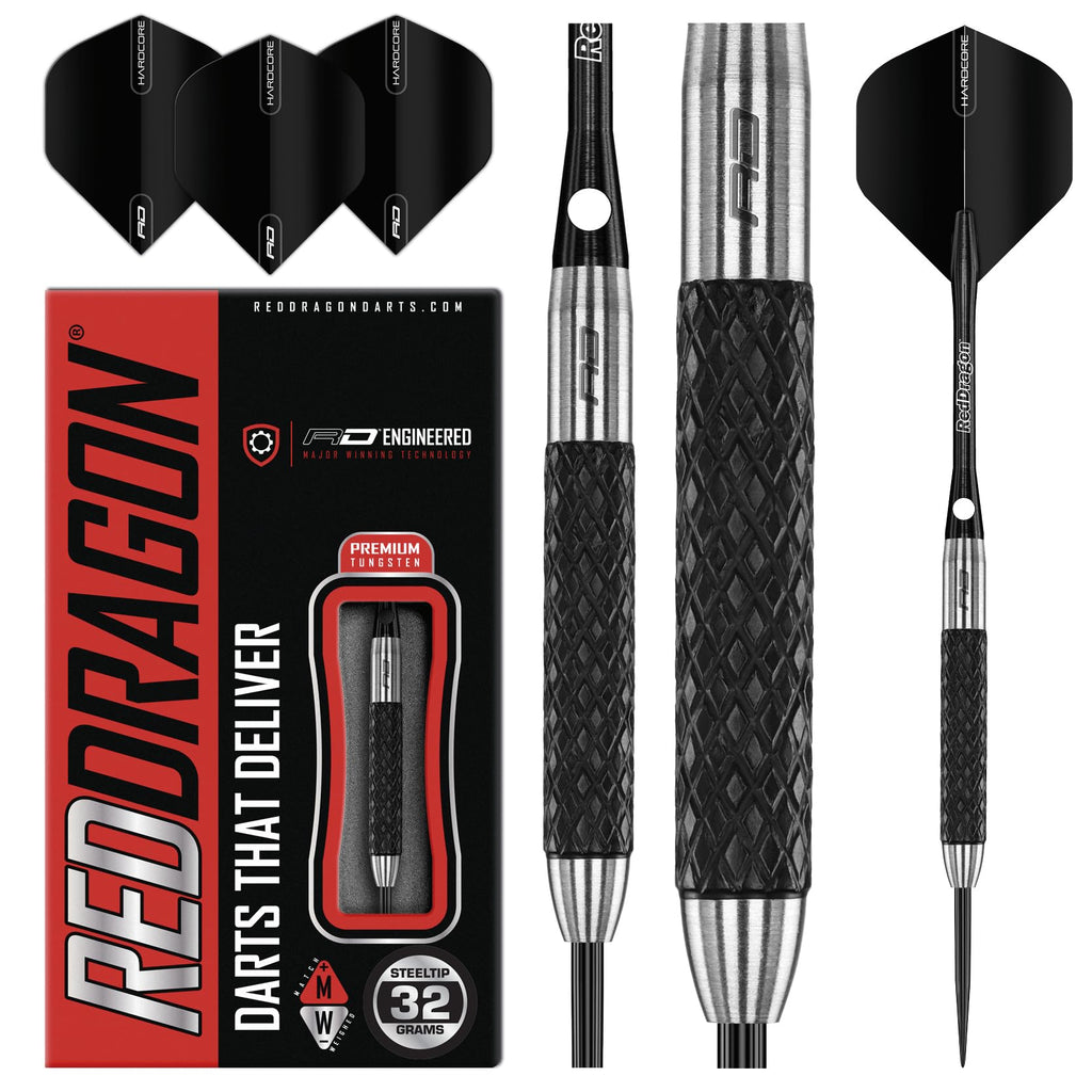Red Dragon Rat 1: 32G - Tungsten Steeltip Darts Set With Flights And Stems