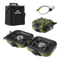 Naturehike 2 Burner Folding Camping Stove, Portable Propane Gas Stove With Carry Bag, 16000 Btu High-Performance Camp Stove With