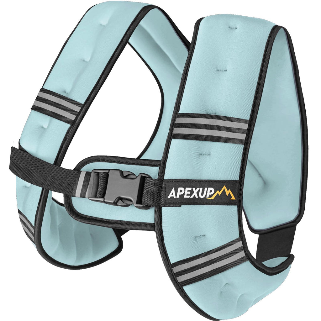 APEXUP 10lbs Weighted Vest Men Women, Weight Vest for Women Workout Equipment for Strength Training Running (Pastel Blue)