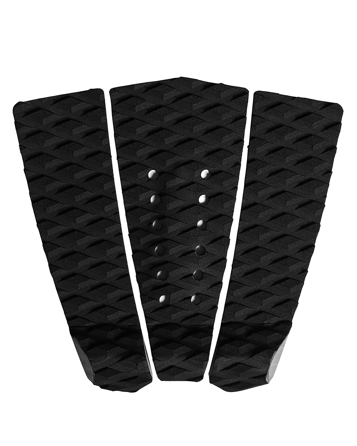 Abahub 3 Piece Eva Surfboard Deck Traction Pads With Kicker For Stomp Skimboards, Surf Boards, Funboard, Fish Board, Black