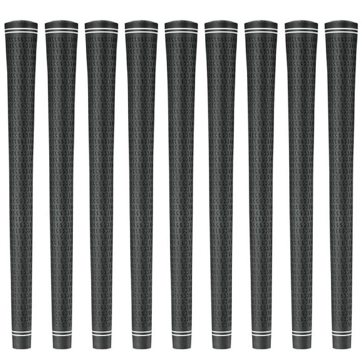 Karma Revolution 360 Black Jumbo Plus Golf Club Grips, 9 Piece Set, Mens +1/8 Oversized