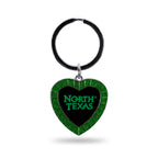 Rico Industries Ncaa North Texas Mean Green Ncaa Rhinestone Heart Colored Keychain, Green, 3-Inches In Length