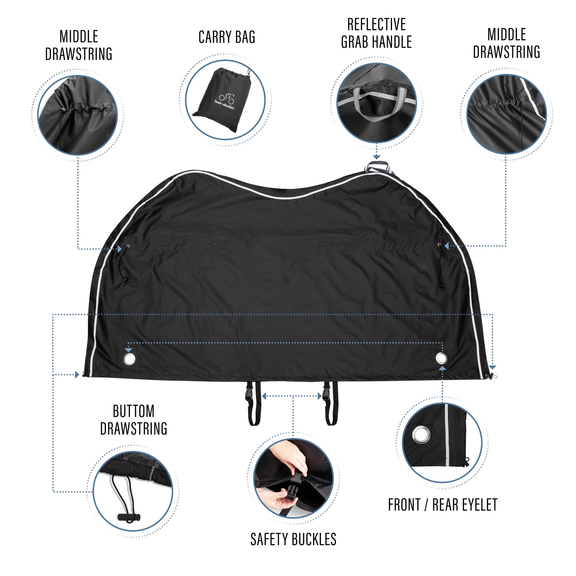Team Obsidian: Bike Covers  Outdoor Storage Or Transportationtravel  Waterproof, Heavy Duty, 600D, 300D, Or 210D Oxford Ripstop