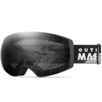 OutdoorMaster Ski Goggles PRO - Frameless, Interchangeable Lens 100% UV400 Protection Snow Goggles for Men & Women (Polarized Gr