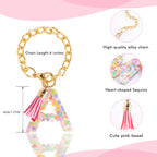 Letter Charm Accessories for Stanley Cup 1 PCS Cute Initial Keychain Handle Charm for Stanley Tumbler for Women Pink Letter A