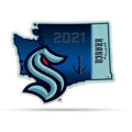 Rico Industries Nhl Hockey Seattle Kraken State Shape Shape Cut Pennant - Home And Living Room D  Cor - Soft Felt Ez To Hang