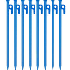 8 Pack Tent Stakes Heavy Duty 12 Inch Steel Tent Pegs For Camping Unbreakable And Inflexible-Blue