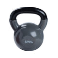 SPRI Kettlebell Weights Deluxe Cast Iron Vinyl Coated Comfort Grip Wide Handle Color Coded Kettlebell Weight Set (Grey, 40-Pound