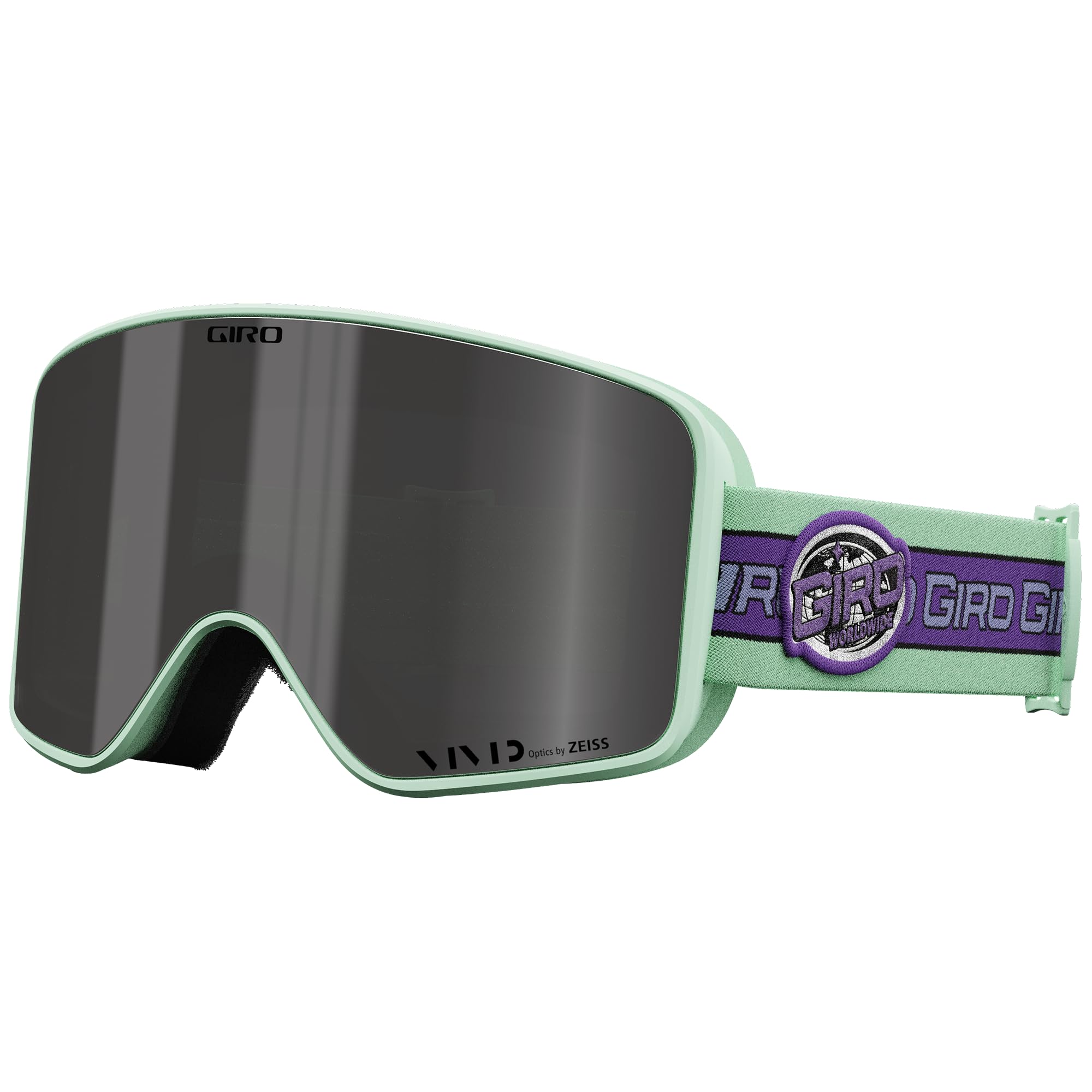 Giro Method Ski Goggles - Snowboard Goggles for Men, Women & Youth - Space Green Retro Sport Strap w/VIVID Smoke/VIVID Infrared 