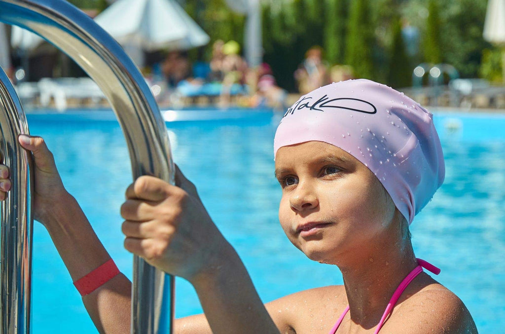 Swim Cap Kids For Long Hair - Waterproof Silicone Swim Caps For Girls Boys And Youth - Swim Cap For Braids And Dreadlocks - Swim