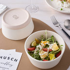 Stone Lain Jules Stoneware 16-Piece Round Dinnerware Set, White