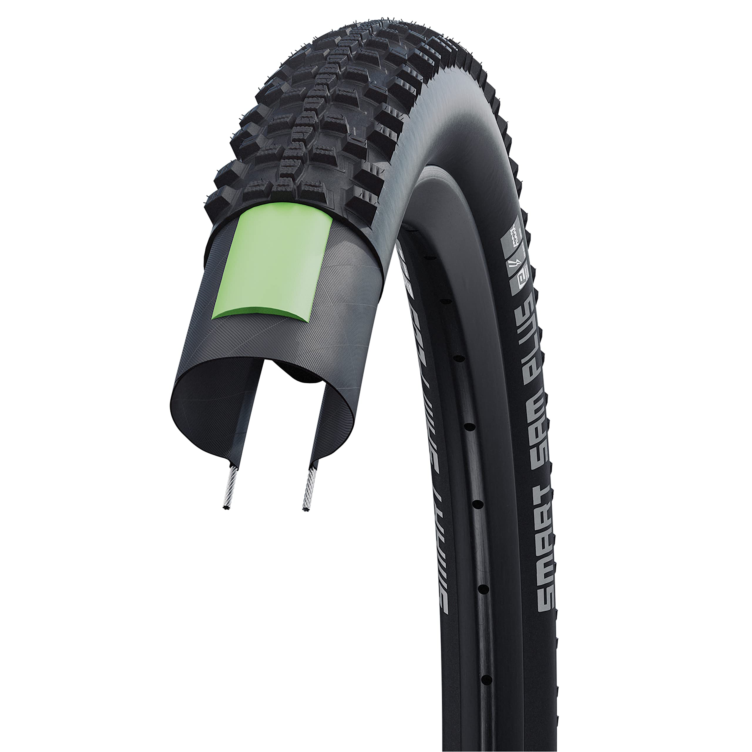 Schwalbe Unisex'S Smart Sam Plus Perf, Dd, Greenguard Tyres, Black, 54-559, Cicli Bonin_002910
