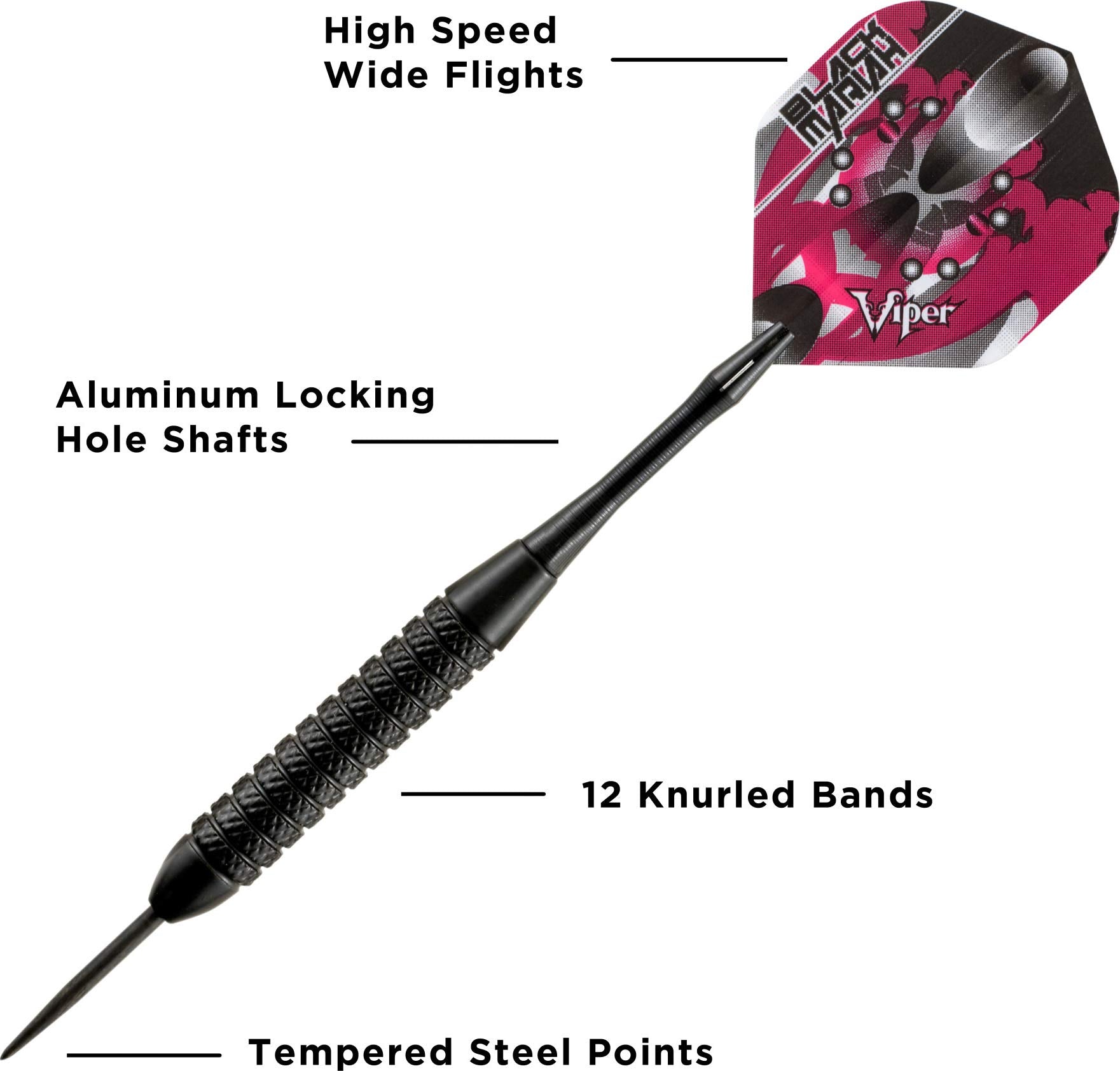 Viper Black Mariah Steel Tip Darts 22 Grams