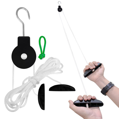 AARAM Overhead Hand Shoulder Pulley Equipment Kit w/Rope for Home Gym Exercise & Physical Therapy, for frozen shoulder and hand