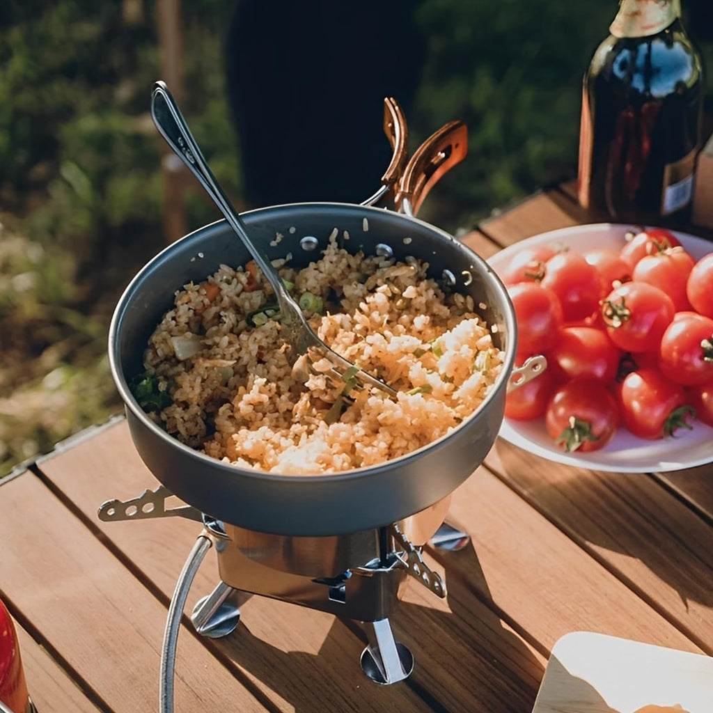 Camping Cooking Set,7Pcs Camping Pan Set For Backpack Cookware Pot And Pans Set, Survival Cooking Kit For Hiking Cooking Gear Ou