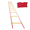 AGORA Agility Training Ladder with Carry Bag - 20 ft Ladder with 14 Adjustable Rungs - Black/Hyper Green