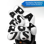 Craftsman Golf Magnetic Iron Head Covers Headcovers White With Black Large No. For Pxg Callaway X Hot Cobra Taylormade