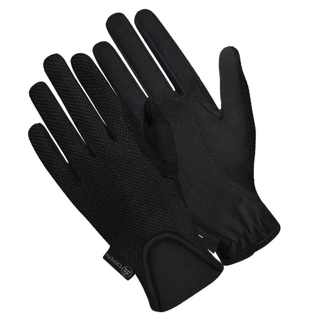 Chinfun Kids Horse Riding Gloves Equestrian Horseback Gloves For Youth Children Boys Girls Outdoor Biking Cycling Running Black