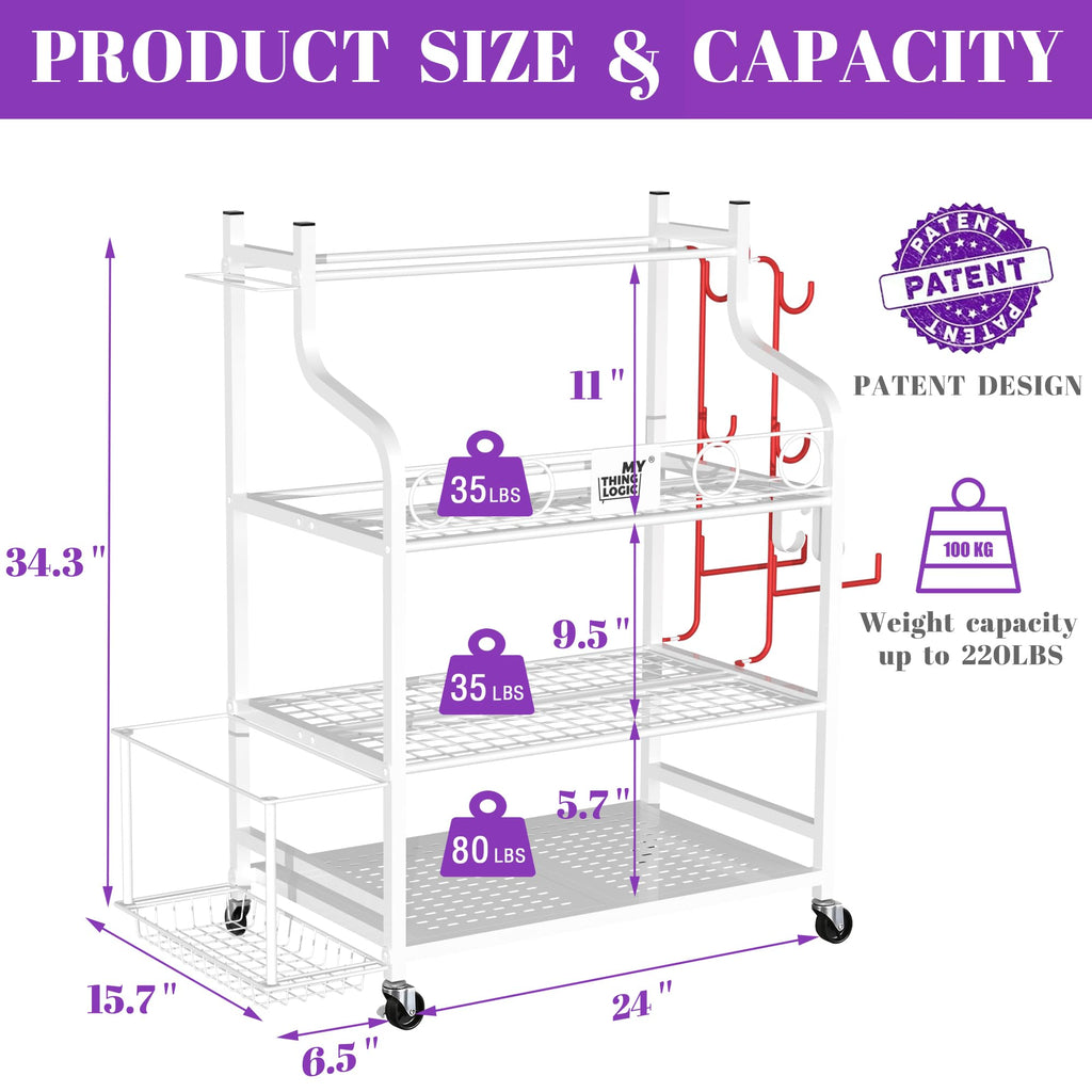 Mythinglogic Yoga Mat Storage Racks,Home Gym Storage Rack For Dumbbells Kettlebells Foam Roller, Yoga Strap And Resistance Bands