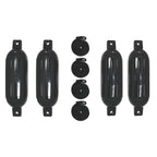 Extreme Max 3006.7384 Boattector Inflatable Fender Value 4-Pack - 6.5'' X 22'', Black